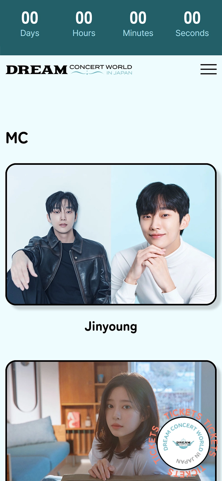 Dream Concert World in japan mobile line-up