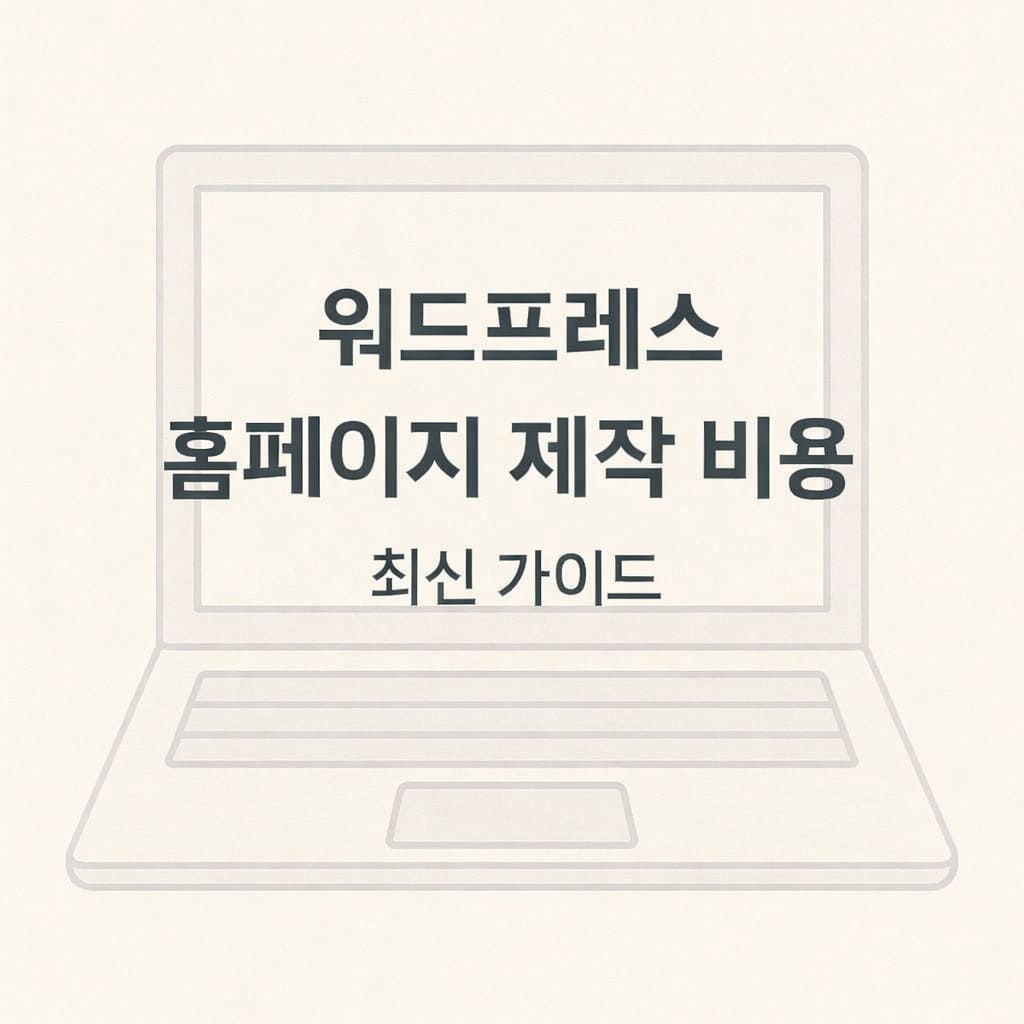 워드프레스 홈페이지 제작 비용