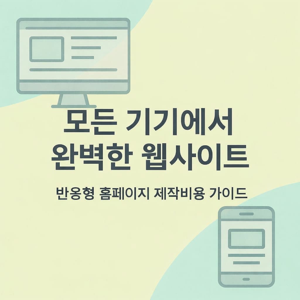 반응형 홈페이지 제작비용
